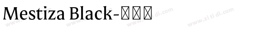 Mestiza Black字体转换
